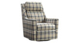 Canterbury Swivel Chair - Oxford Check