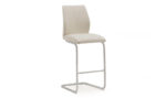 Elis Bar Chair - Chrome Leg Taupe - Image 2