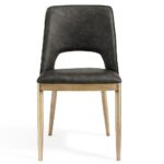 Morgan Dining Chair - Vintage Grey Faux Leather (Set of 2) - Image 5