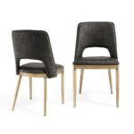 Morgan Dining Chair - Vintage Grey Faux Leather (Set of 2) - Image 7