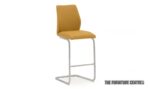 Elis Bar Chair - Chrome Leg Pumpkin - Image 2