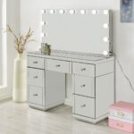 Tabletop Hollywood Mirror-Glass with Bluetooth Speaker - Image 4