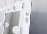Hollywood Floor Mirror White with Bluetooth Speaker - Image 4