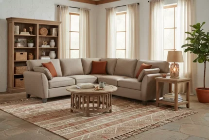 Cantrell Corner Group - Biscuit (LHF) and (2 scatter Cushions)