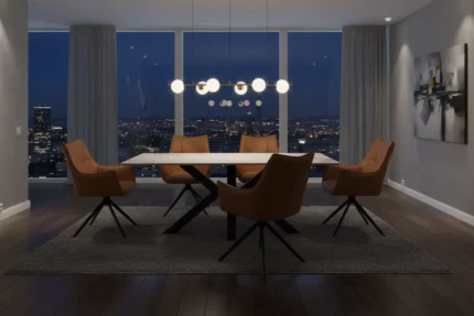 Correy Stone Top Finish Dining Table