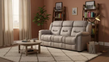 Dudley 3 Seater Fixed - Grey (Nett)