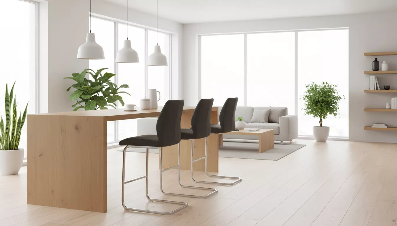 the-furniture-centre-cork-elis-bar-chair-chrome-leg-grey Elis Bar Chair - Chrome Leg Grey - Image 1