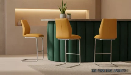 Elis Bar Chair - Chrome Leg Pumpkin