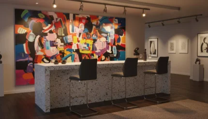 Irma Bar Chair - Brushed Steel Grey