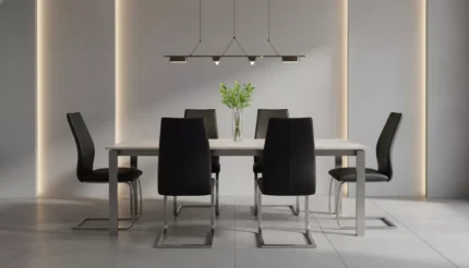 Irma Dining Chair - Brushed Steel Black