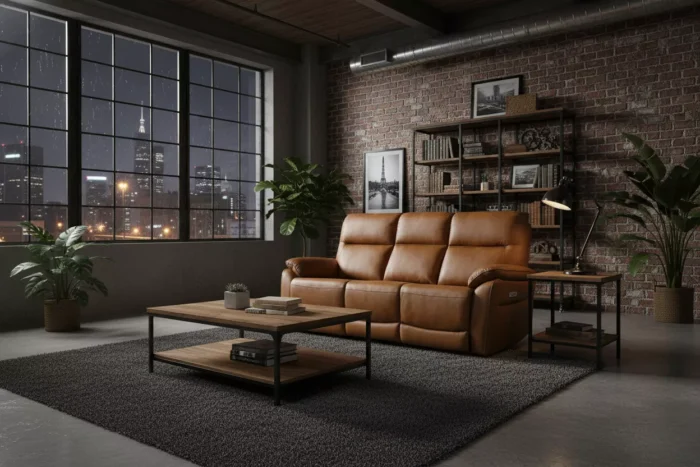 Nerano 3 Seater Electric Recliner - Tan (Nett) - The Furniture Centre Cork