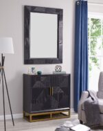 Orlando 2 Door Chest & Mirror Dark, Hall Sideboard