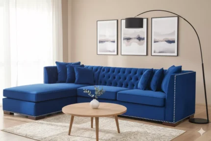 Royal Blue Chester Corner Suite - Left