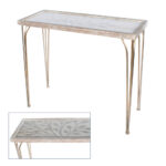 Tree Pattern Console Table White/champagne