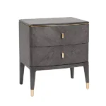 Diletta 2 Drawer Bedside Table Ebony