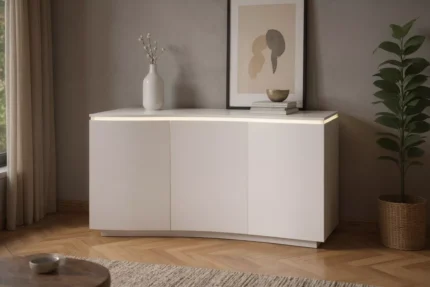 Lazzaro Sideboard - Light Grey Matt with LED (Nett)