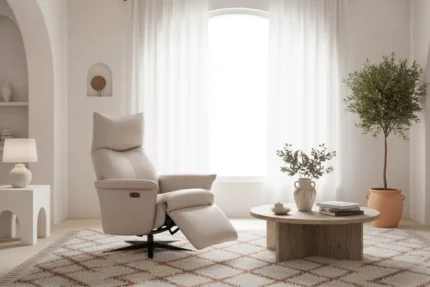 Leandro Electric Reclining Accent Chair - Cashmere (Nett)