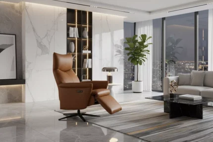 Leandro Electric Reclining Accent Chair - Tan (Nett)