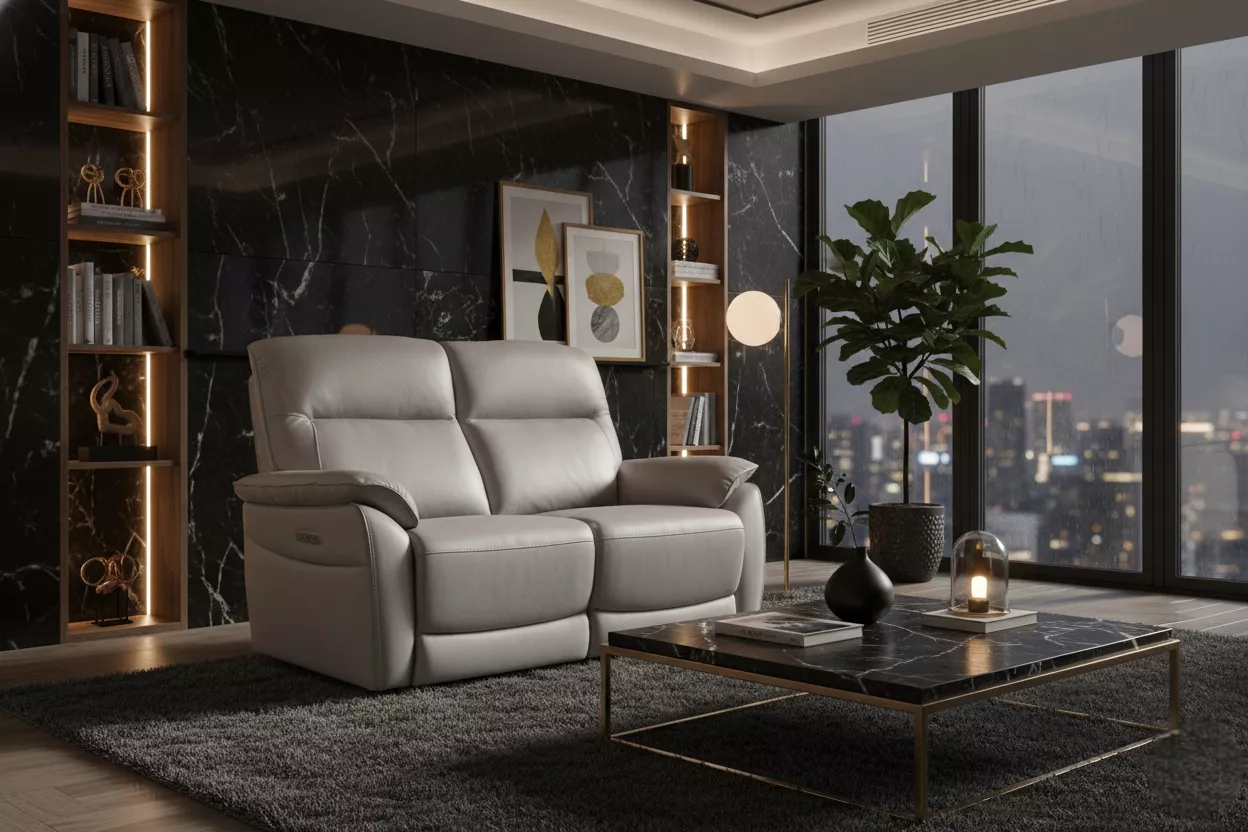 Nerano 2 Seater Electric Recliner - Cashmere (Nett) - The Furniture ...