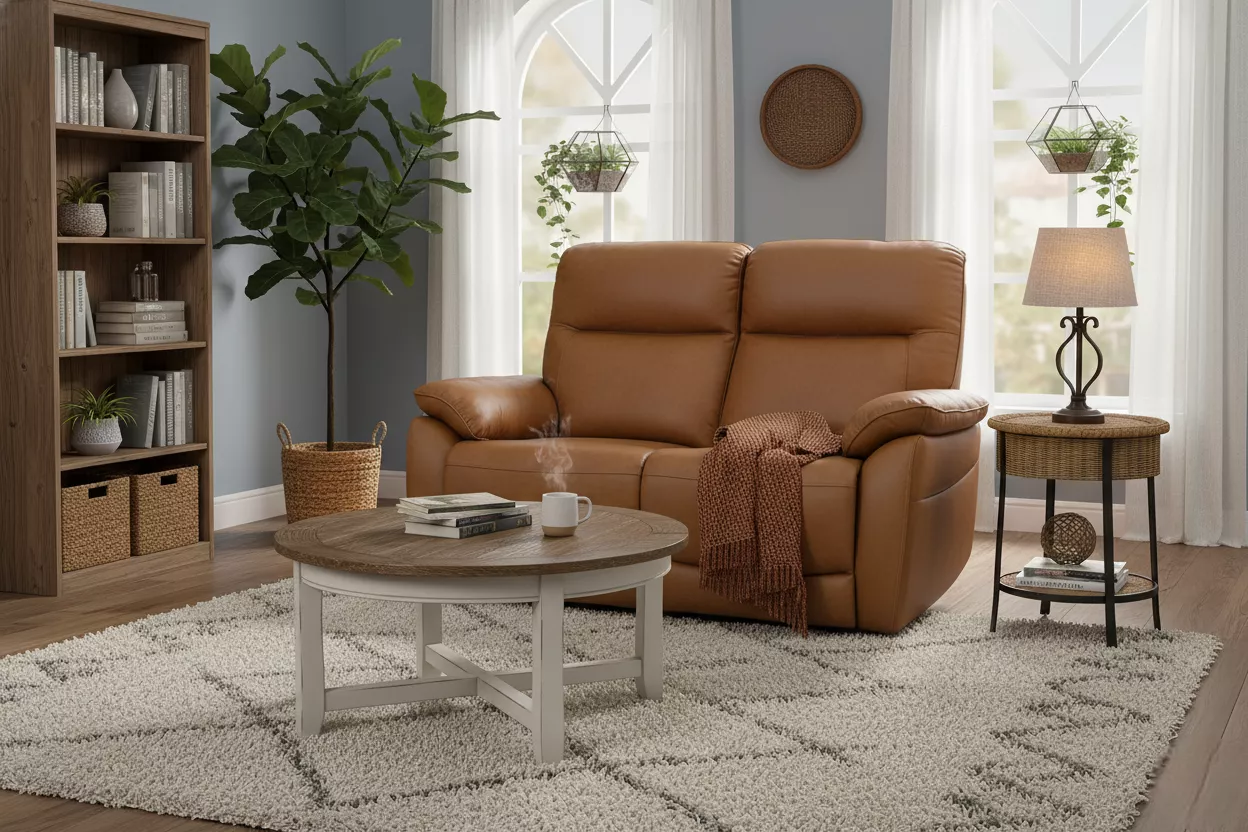 Nerano 2 Seater Electric Recliner - Tan (Nett) - The Furniture Centre Cork