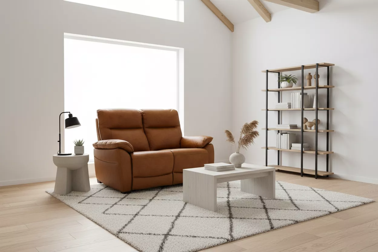 Nerano 2 Seater Fixed - Tan (Nett) - The Furniture Centre Cork