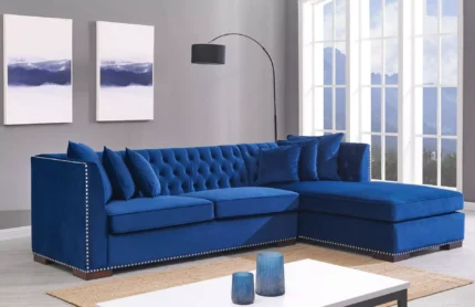 Royal Blue Chester Corner Suite - Right