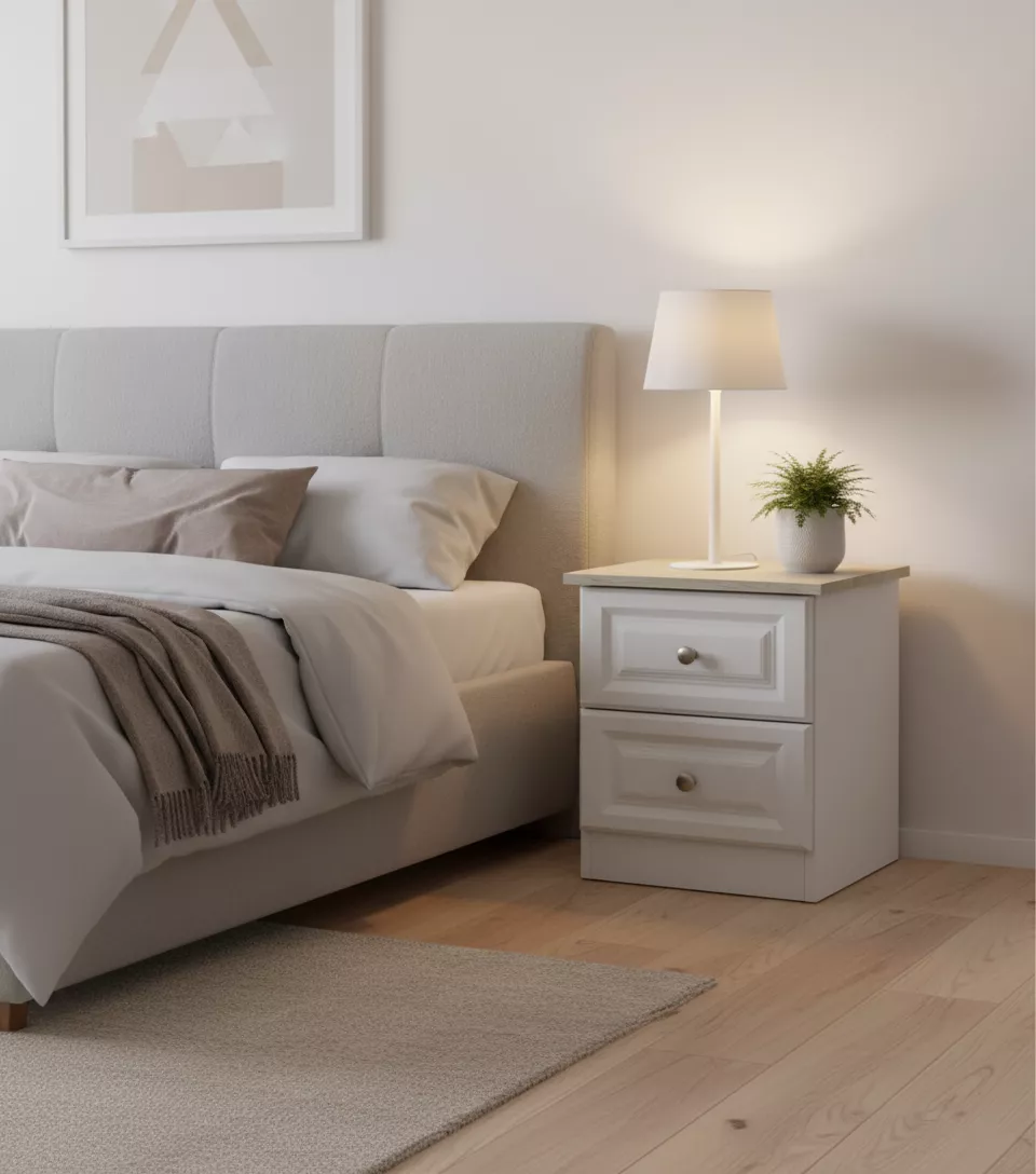 thefurniturecentre-Trufflestone 2-Drawer Locker Stylish Storage Solution Trufflestone 2-Drawer Locker: Stylish Storage Solution - Image 1