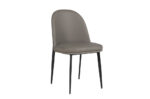 Valent Leather Dining Chair Grey