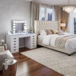 VANITII Hollywood Vanity Desk - 13 Storage Drawers