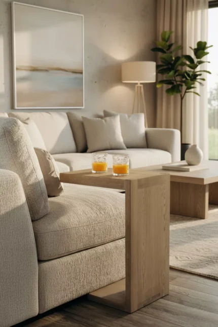 Falun Drinks Table Smoked Oak