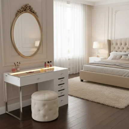 VANITII Vanity Table- 6 Storage Drawers