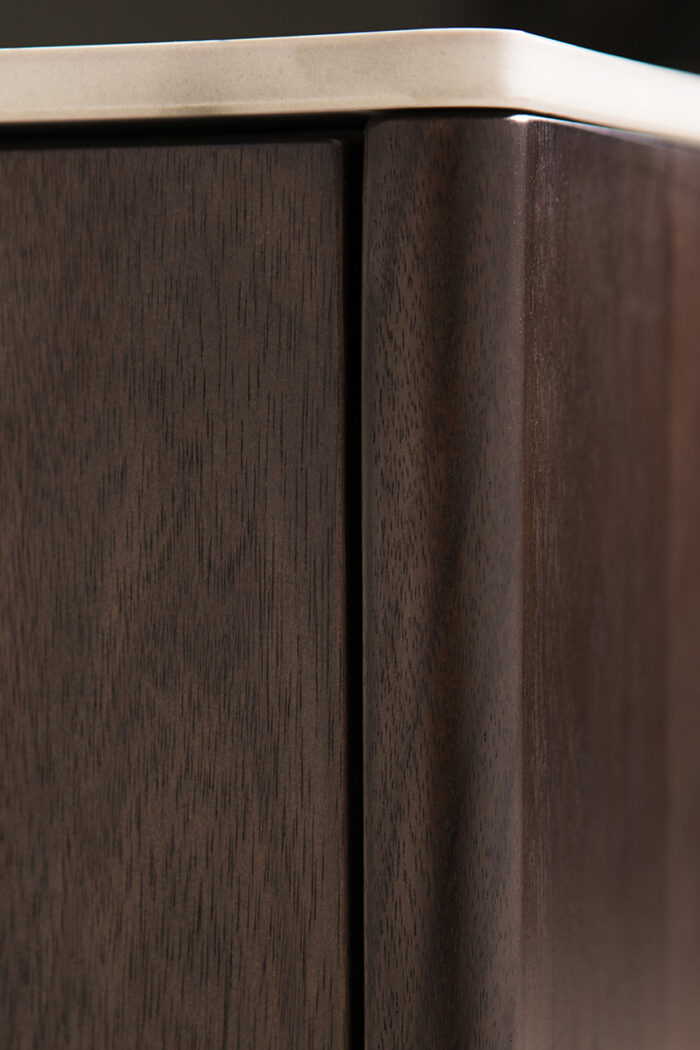 Ariya Sideboard Brown Wood & Marble Top - Image 2