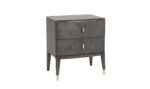 Diletta 2 Drawer Bedside Table Ebony - Image 8