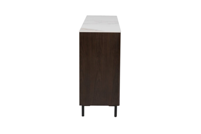 Ariya Sideboard Brown Wood & Marble Top - Image 6