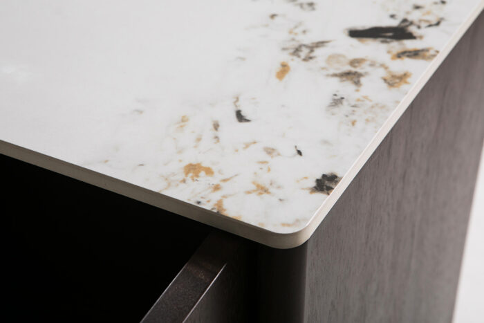 Ariya Sideboard Brown Wood & Marble Top - Image 4
