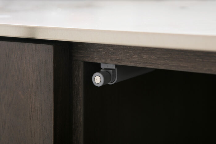 Ariya Sideboard Brown Wood & Marble Top - Image 3