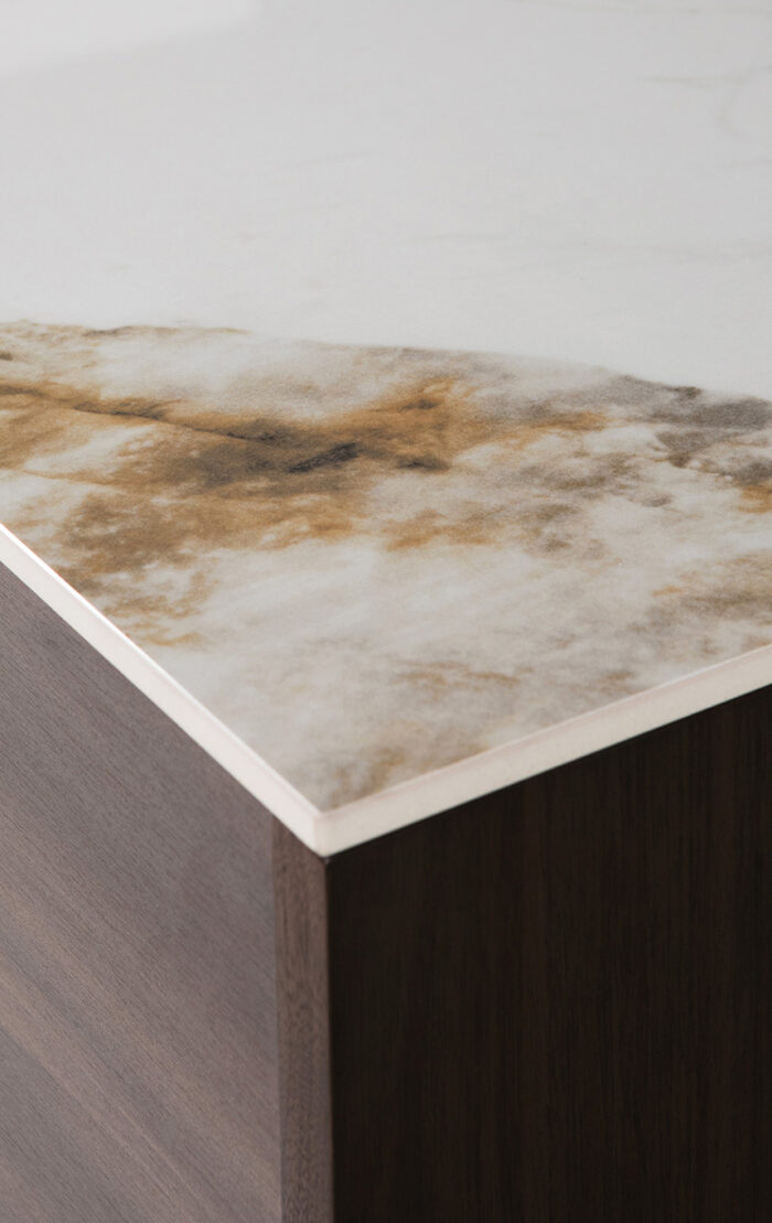 Ariya Sideboard Brown Wood & Marble Top - Image 5