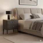 Diletta 2 Drawer Bedside Table Ebony