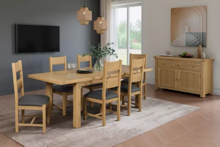 Delaney 1200/1650 Extending Dining Table Oak