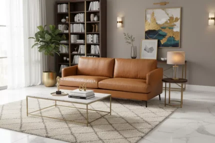 Jasper 3 Seater Sofa Tan Crib 5