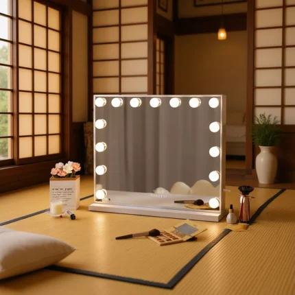 VANITII Mary Hollywood Glow Vanity Mirror with RGB - 18 Dimmable LED Bulbs