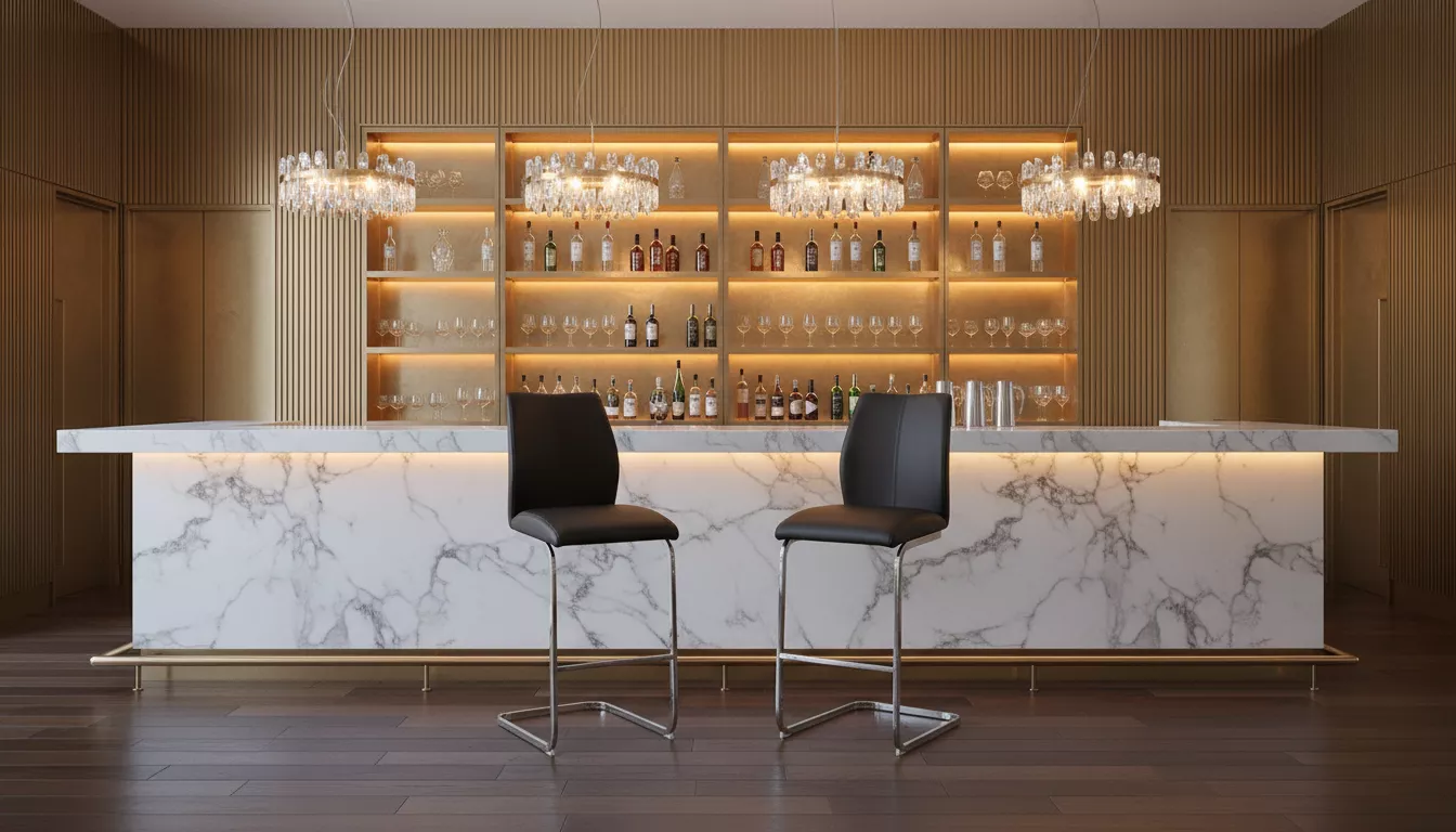 the-furniture-centre-cork-elis-bar-chair-chrome-leg-black Elis Bar Chair - Chrome Leg Black - Image 1