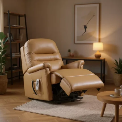 Beaumont Small Leather Electric Riser Recliner