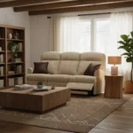 Harrow Small Fabric Fixed 3-Seater Settee