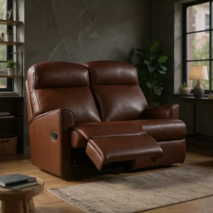 Harrow Small / Standard Leather Reclining 2-Seater Settee