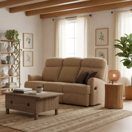 Harrow Standard Fabric Reclining 3-Seater Settee