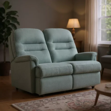 Keswick Small Fabric Fixed 2-Seater Settee