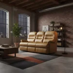 Keswick Standard Leather Reclining 3-Seater Settee
