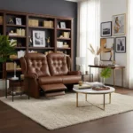 Lynton Standard Leather Fixed 2-Seater Settee