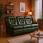 Lynton Standard Leather Fixed 3-Seater Settee